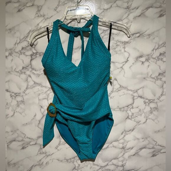 TRINA TURK EMPIRE HALTER ONE PIECE - Picture 11 of 14